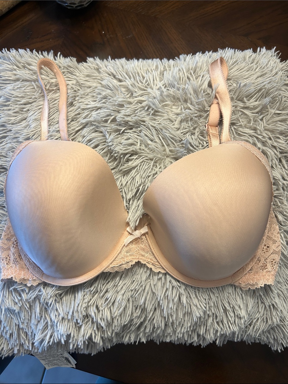 Victoria's Secret tan Bra with Lace Trim